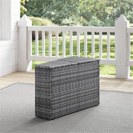 CLAUSTRO Catalina Wicker Arm Table, Grey CL2613683